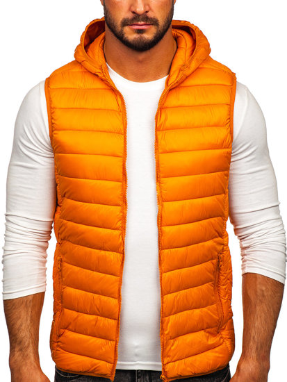 Chaleco acolchado con capucha para hombre naranja Bolf LY36