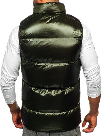 Chaleco acolchado grueso para hombre verde Bolf 9968