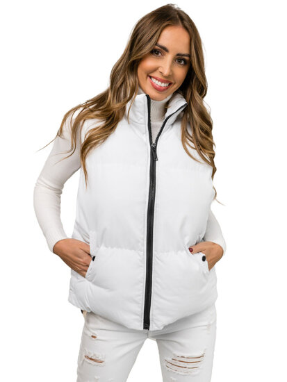 Chaleco acolchado grueso para mujer blanco Bolf 5M3150