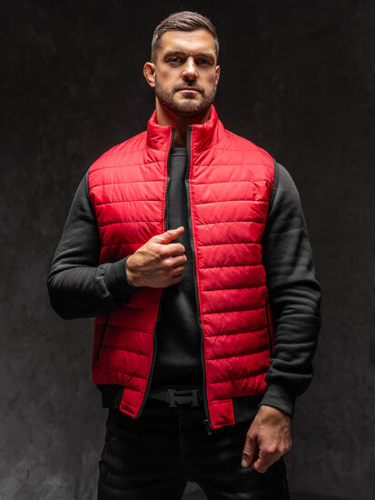 Chaleco acolchado para hombre rojo Bolf MY77A1