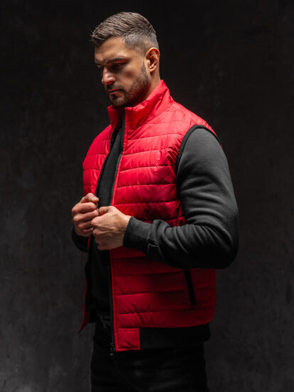 Chaleco acolchado para hombre rojo Bolf MY77A1