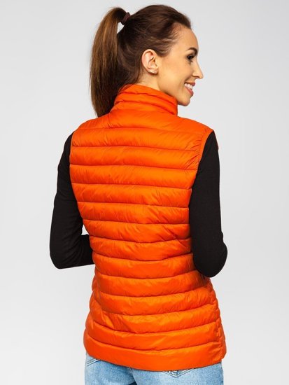 Chaleco acolchado para mujer color naranja Bolf 23038