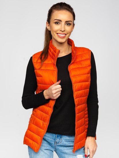 Chaleco acolchado para mujer color naranja Bolf 23038