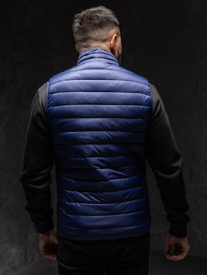 Chaleco acolchado sin capucha para hombre azul oscuro Bolf LY32A1