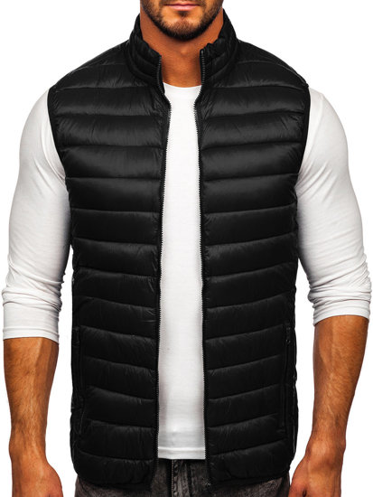 Chaleco acolchado sin capucha para hombre negro Bolf LY32