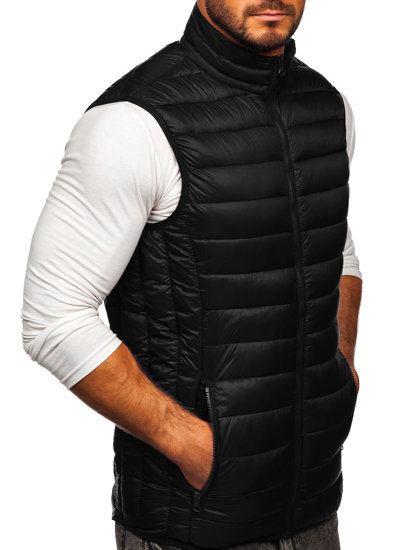 Chaleco acolchado sin capucha para hombre negro Bolf LY32