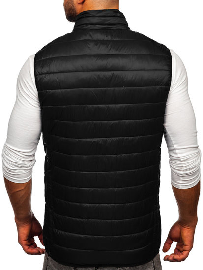 Chaleco acolchado sin capucha para hombre negro Bolf LY32