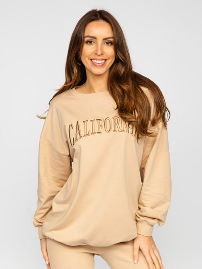 Chándal California de dos piezas para mujer beige Bolf VE50