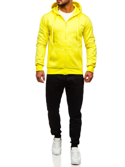 Chándal con capucha para hombre amarillo claro Bolf D004