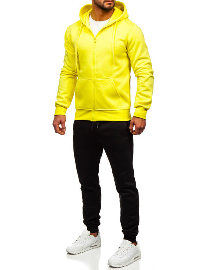 Chándal con capucha para hombre amarillo claro Bolf D004