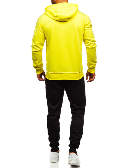 Chándal con capucha para hombre amarillo claro Bolf D004