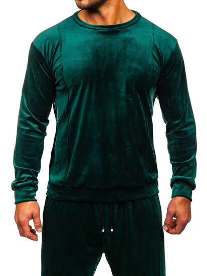 Chándal de velour para hombre verde Bolf 0001A