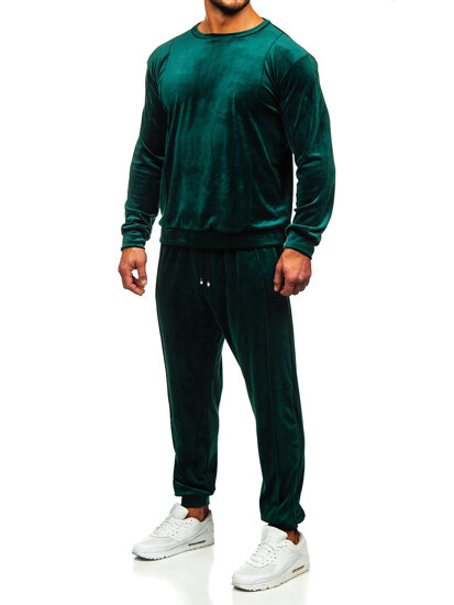 Chándal de velour para hombre verde Bolf 0001A