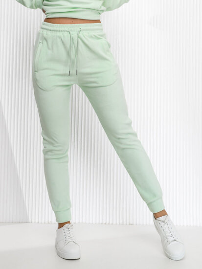 Chándal velour de dos piezas para mujer verde menta Bolf 8C1173