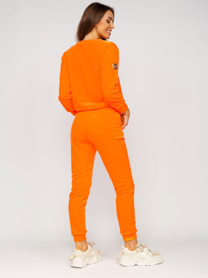 Chándal velour dos piezas para mujer naranja Bolf 8129