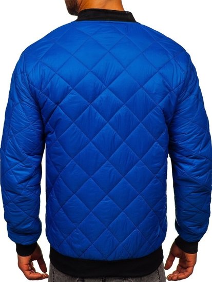 Chaqueta acolchada de entretiempo bomber para hombre azul Bolf MY-01A