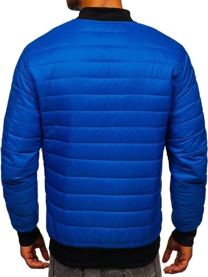 Chaqueta acolchada de entretiempo bomber para hombre azul Bolf MY-02A