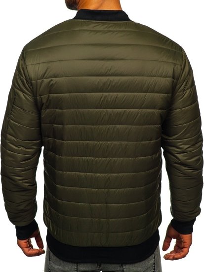 Chaqueta acolchada de entretiempo bomber para hombre caqui Bolf MY-02A