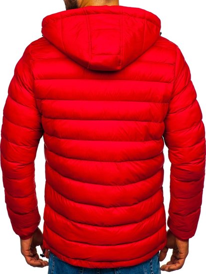 Chaqueta acolchada de entretiempo deportiva para hombre rojo Bolf JP1101