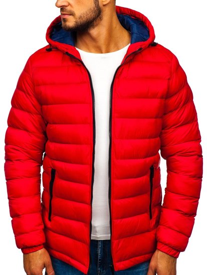 Chaqueta acolchada de entretiempo deportiva para hombre rojo Bolf JP1101