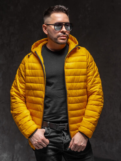 Chaqueta acolchada de entretiempo para hombre amarillo Bolf 13021A1