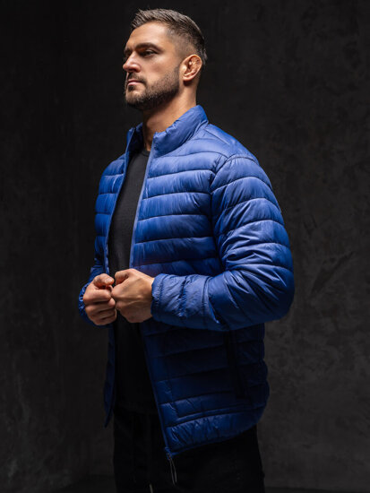 Chaqueta acolchada de entretiempo para hombre azul oscuro Bolf 13007A1