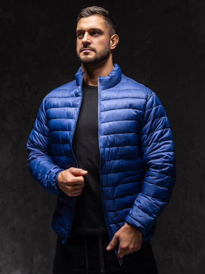 Chaqueta acolchada de entretiempo para hombre azul oscuro Bolf 13007A1