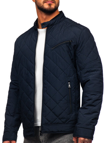 Chaqueta acolchada de entretiempo para hombre azul oscuro Bolf 22M306