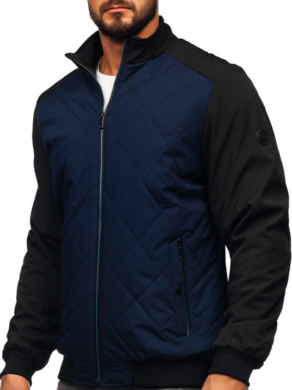 Chaqueta acolchada de entretiempo para hombre azul oscuro Bolf 84M3022