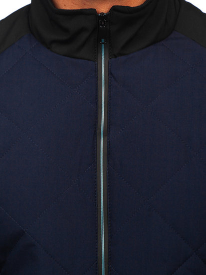 Chaqueta acolchada de entretiempo para hombre azul oscuro Bolf 84M3022