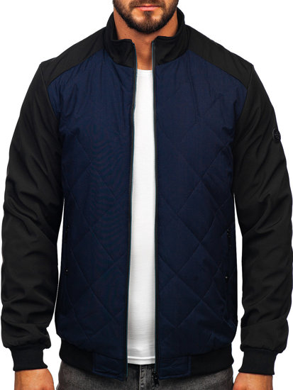 Chaqueta acolchada de entretiempo para hombre azul oscuro Bolf 84M3022