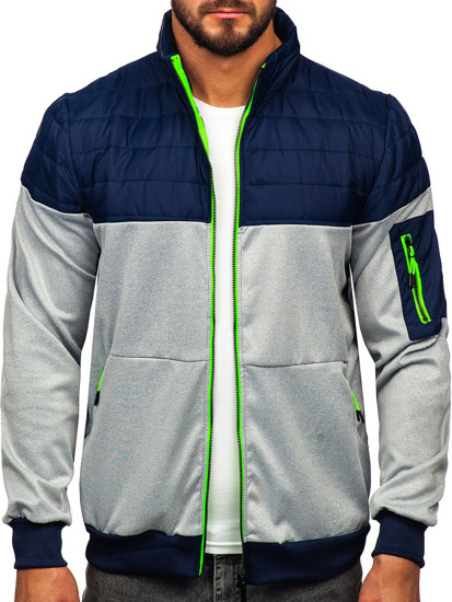 Chaqueta acolchada de entretiempo para hombre azul oscuro Bolf 8M907