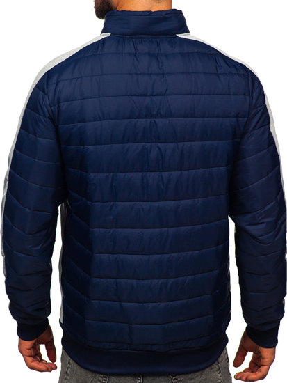 Chaqueta acolchada de entretiempo para hombre azul oscuro Bolf 8M909