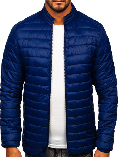 Chaqueta acolchada de entretiempo para hombre azul oscuro Bolf LY33