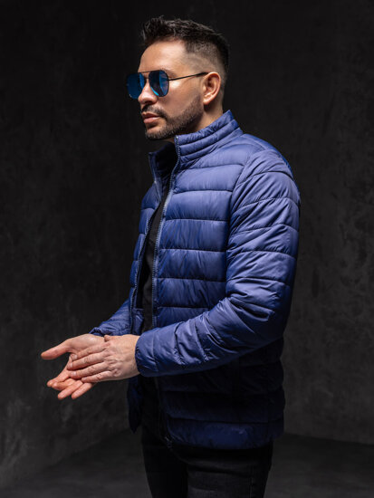 Chaqueta acolchada de entretiempo para hombre azul oscuro Bolf LY33A1