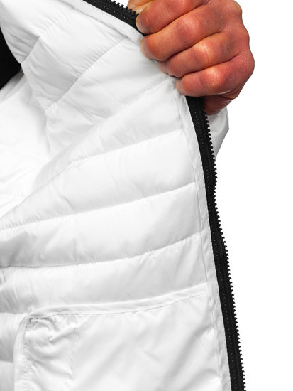 Chaqueta acolchada de entretiempo para hombre blanco Bolf R9002