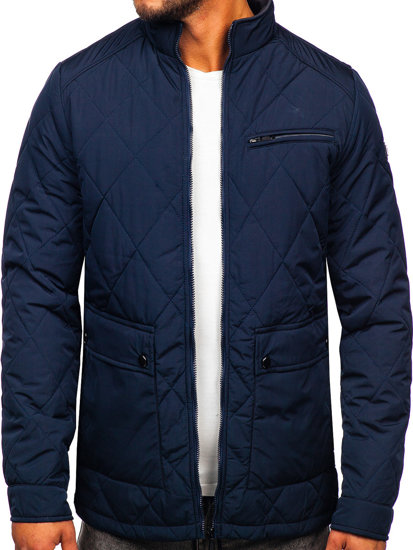 Chaqueta acolchada de entretiempo para hombre color azul oscuro Bolf 22M11