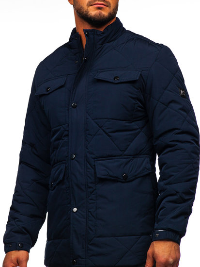 Chaqueta acolchada de entretiempo para hombre color azul oscuro Bolf 22M15