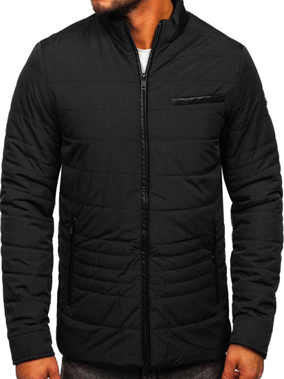 Chaqueta acolchada de entretiempo para hombre color negro Bolf 22M12