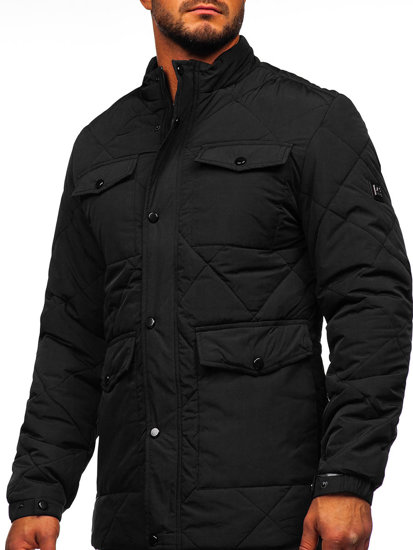 Chaqueta acolchada de entretiempo para hombre color negro Bolf 22M15