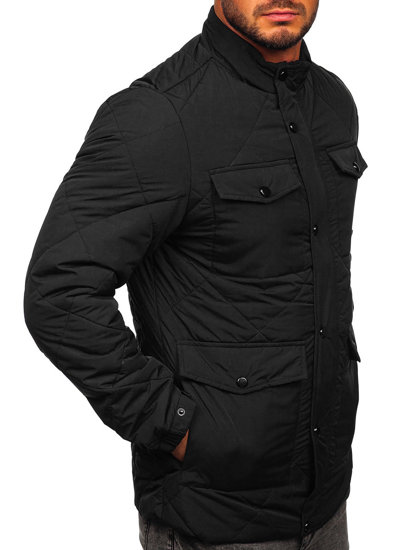 Chaqueta acolchada de entretiempo para hombre color negro Bolf 22M15