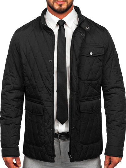 Chaqueta acolchada de entretiempo para hombre color negro Bolf 22M19