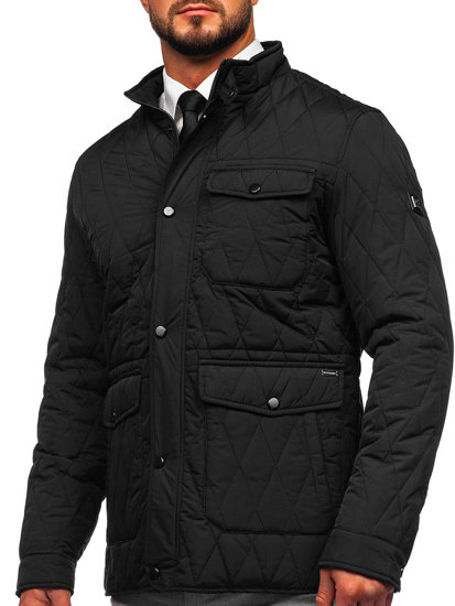 Chaqueta acolchada de entretiempo para hombre color negro Bolf 22M19