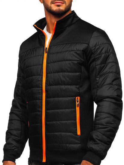 Chaqueta acolchada de entretiempo para hombre color negro Bolf M10012