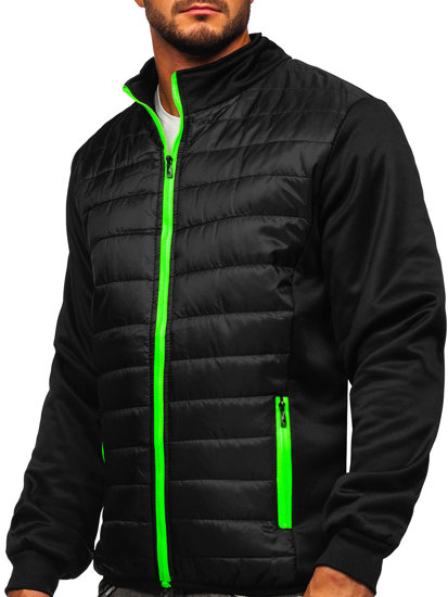 Chaqueta acolchada de entretiempo para hombre color negro Bolf M10013