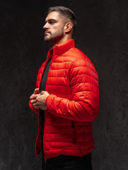 Chaqueta acolchada de entretiempo para hombre color rojo Bolf 13007