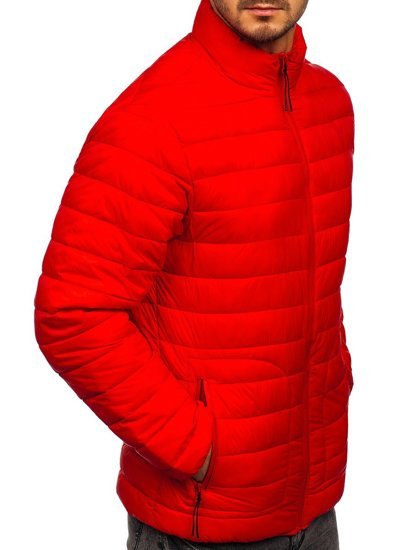 Chaqueta acolchada de entretiempo para hombre color rojo Bolf 13007