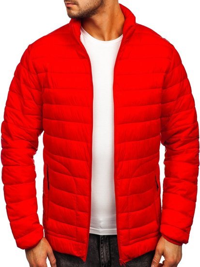 Chaqueta acolchada de entretiempo para hombre color rojo Bolf 13007