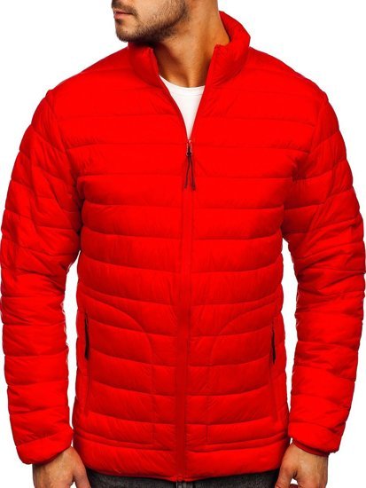 Chaqueta acolchada de entretiempo para hombre color rojo Bolf 13007