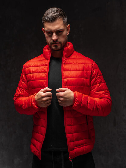 Chaqueta acolchada de entretiempo para hombre color rojo Bolf 13007